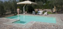 Eredi Bosca snc - Piscine interrate - piscina pietra a cascata laghetto - Pesaro localit Cattabrighe